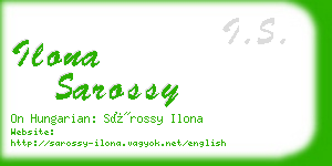 ilona sarossy business card